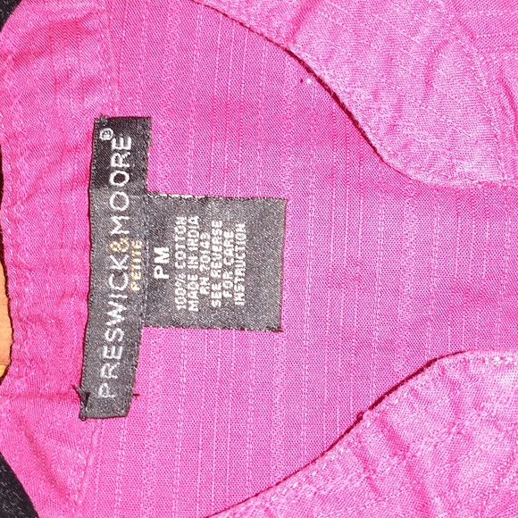 Prestwick & Moore woman's size MP adjustable short sleeve cotton button up - Picture 2 of 9